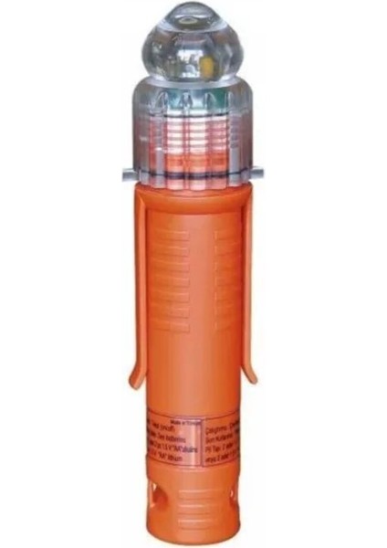 Turuncu Can Yeleği Işığı Çakarlı Led, 2 Pilli, Türkiye Menşei