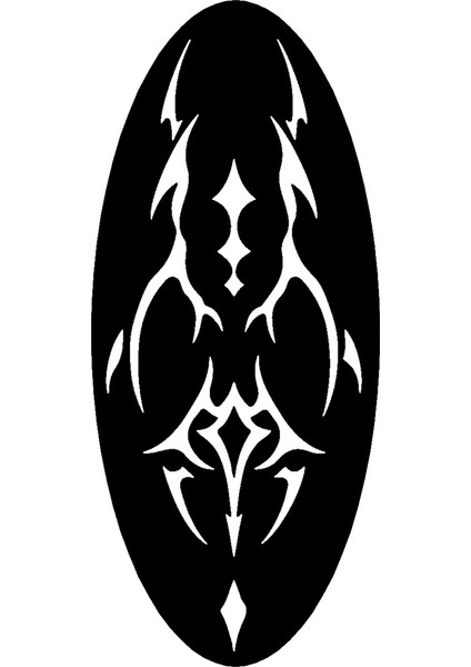 Dövme Tasarım Sticker (Oto-Motor-Laptop-Duvar-Dekor) 20 x 48 cm