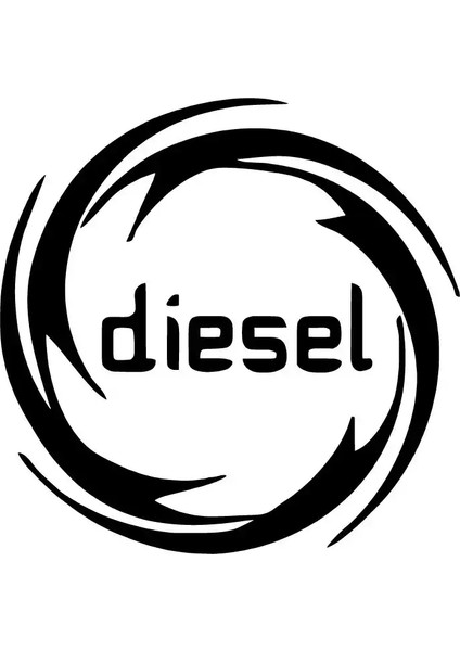 Diesel Depo Kapağı Sticker (Oto-Motor-Laptop-Duvar-Dekor) 10 x 10 cm