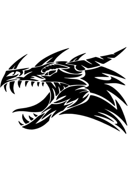 Kızgın Ejderha Sticker (Oto-Motor-Laptop-Duvar-Dekor) 10 x 7 cm
