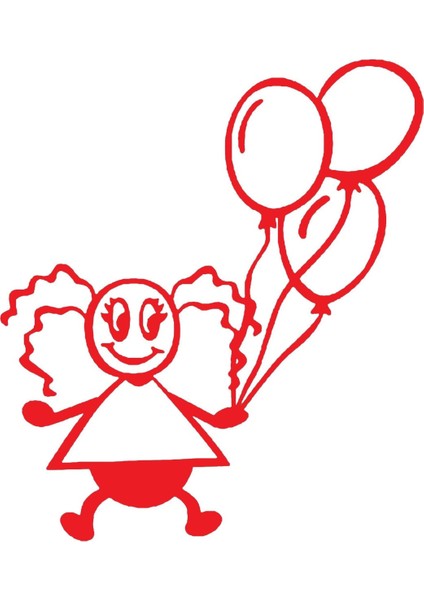 Balonlu Çocuk Sticker (Oto-Motor-Laptop-Duvar-Dekor) 10 x 12 cm fiyatları