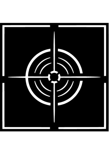 Geometrik Hedef Sticker (Oto-Motor-Laptop-Duvar-Dekor) 10 x 10 cm
