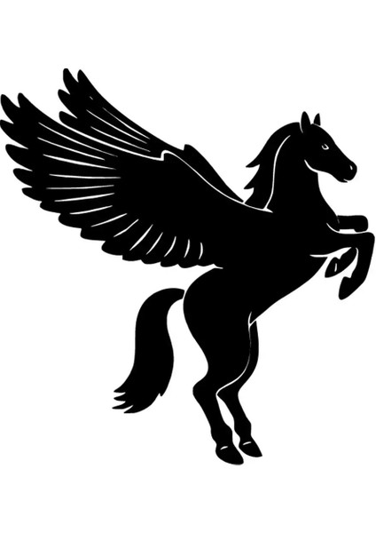 Kanatlı Pegasus Sticker (Oto-Motor-Laptop-Duvar-Dekor) 20 x 20 cm