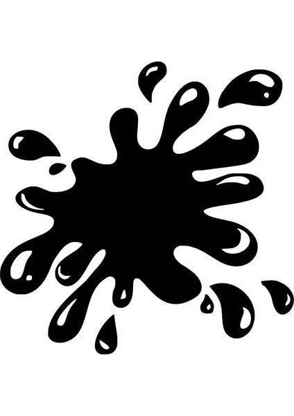 Çamur Sıçraması Sticker (Oto-Motor-Laptop-Duvar-Dekor) 20 x 20 cm