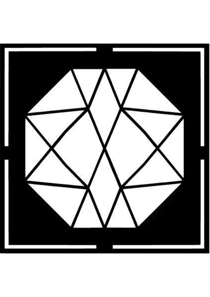 Geometrik Şekil Sticker (Oto-Motor-Laptop-Duvar-Dekor) 10 x 10 cm