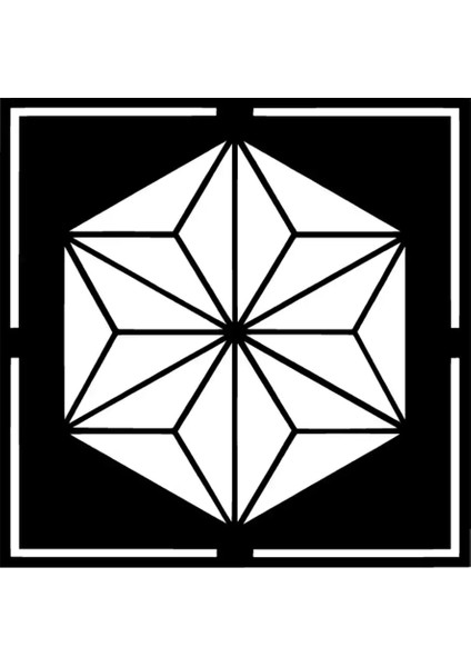 Geometrik Yıldız Sticker (Oto-Motor-Laptop-Duvar-Dekor) 30 x 30 cm