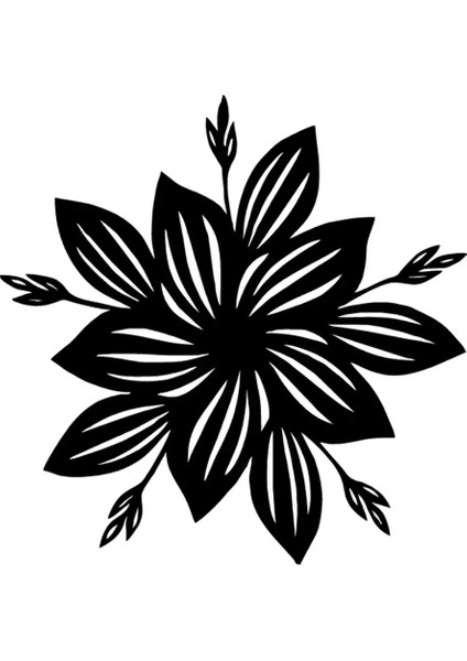 Sonbahar Çiçeği Sticker (Oto-Motor-Laptop-Duvar-Dekor) 10 x 10 cm