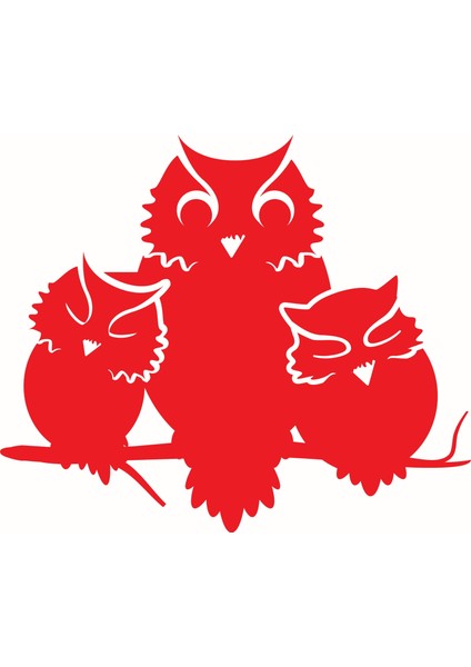 Baykuş Ailesi (Oto-Motor-Laptop-Duvar-Dekor) 10 x 8 cm fiyatları