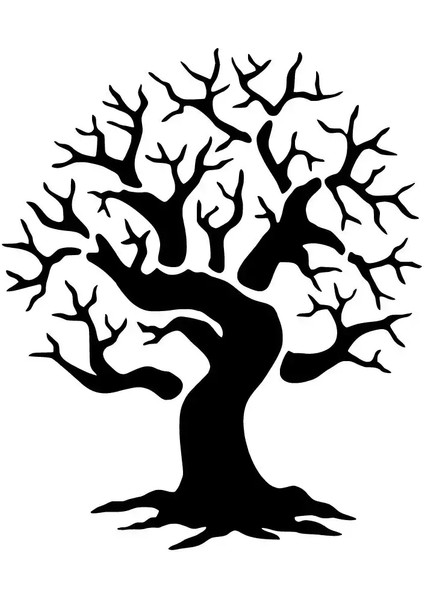 Kurumuş Ağaç Sticker (Oto-Motor-Laptop-Duvar-Dekor) 20 x 24 cm