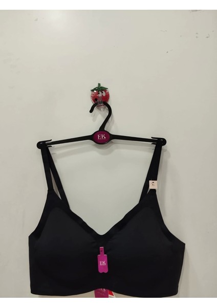 Lazer Kesim Balensiz Süngeri Çıkabilen Agraflı Siyah Sütyen - 1241