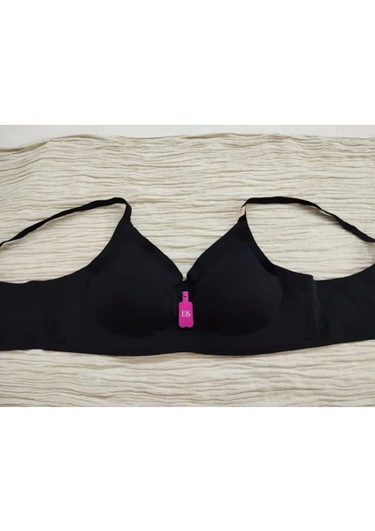 Lazer Kesim Balensiz Süngeri Çıkabilen Agraflı Siyah Sütyen - 1241 modelleri