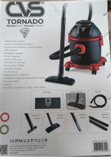 71 Dba - 80 Dba DN-4700 Yeni Tornada Elektrik Süpürgesi -50 Toz Torbalı 2001 Watt ve Üzeri 15 fiyatları