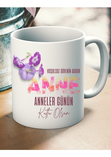 Anneler Gününe Özel Porselen Kupa Bardak Kırılmaz Strafor Köpükle Paketlenmiş
