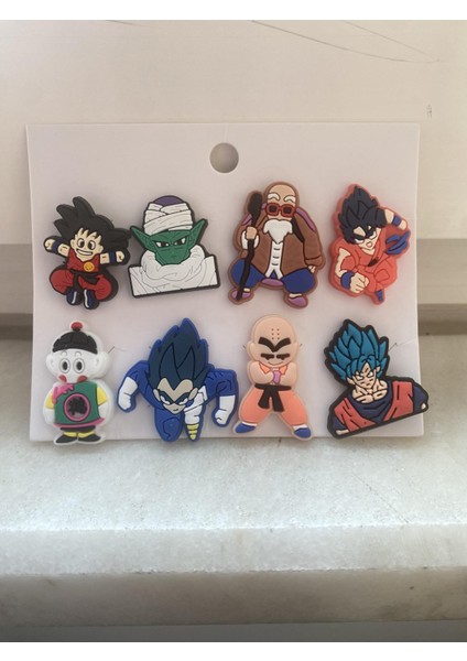 Dragon Ball Anime Terlik Süsü Cross Terlik Jibbitz Terlik Aksesuarı 8 Adet