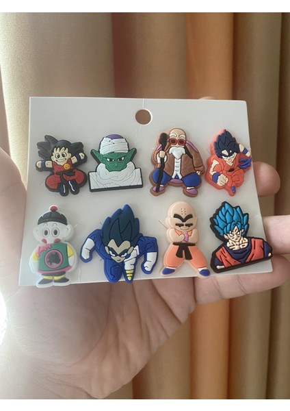 Dragon Ball Anime Terlik Süsü Cross Terlik Jibbitz Terlik Aksesuarı 8 Adet