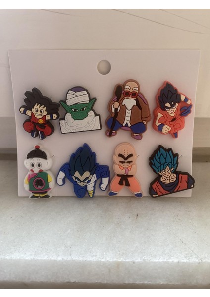 Dragon Ball Anime Terlik Süsü Cross Terlik Jibbitz Terlik Aksesuarı 8 Adet