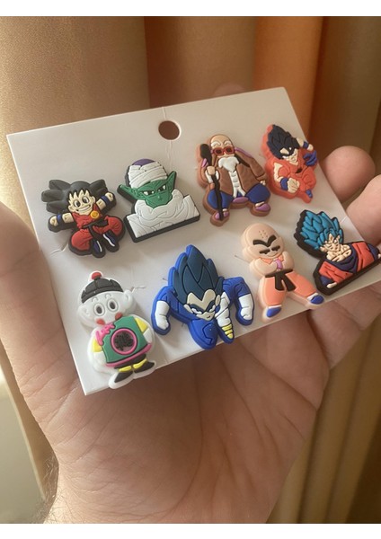 Dragon Ball Anime Terlik Süsü Cross Terlik Jibbitz Terlik Aksesuarı 8 Adet