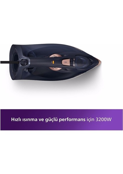 Azur Yeni 7500 Seri Buharlı Ütü 300 ml 3200W Lacivert Gold 2401 Watt ve Üzeri Buharlı