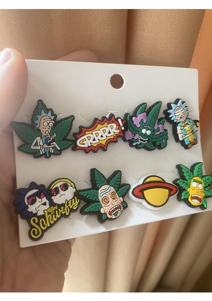 Rick And Morty Terlik Süsü Cross Terlik Jibbitz Terlik Aksesuarı 8 Adet