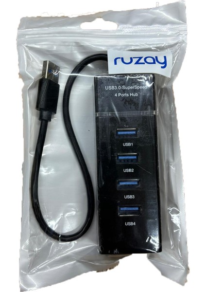 4 Port 3.0 USB Hub/çoklayıcı /3.0 USB Hub Siyah