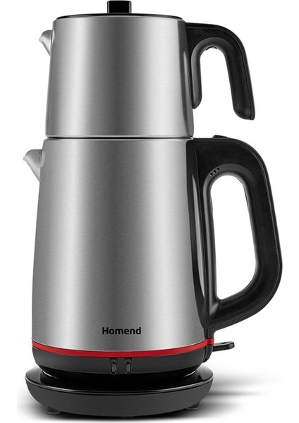Elektrikli Çaydanlık Royaltea 1741H 2000 W Çelik Demlikli Çay Makinesi 3+ L C / F 220 - 240 V