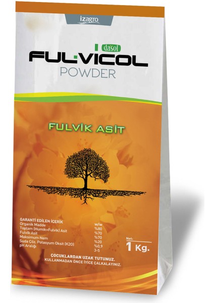 Izagro Fulvik Asit Fulvicol Powder 1 Kg.