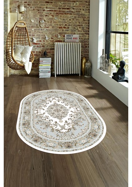 Dijital Baskılı Kaymaz Yıkanabilir Klasik Oval Yolluk Mutfak Salon Halısı, N-O-Klasik-23-Renkli, fiyatları