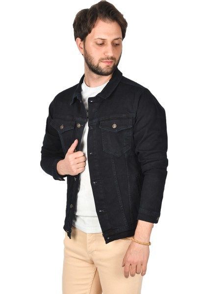 Slim Fit Likralı Kot Mont Jean Ceket 2201007 fırsatları