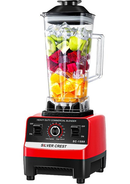 - SC-1589 - Çok Fonksiyonlu Blender 1200 Watt + 1 - 2 L Plastik Plastik Kırmızı