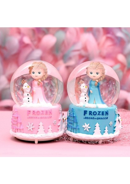 Frozen Orta Boy Işıklı Müzikli Kar Küresi-Pembe fiyatları