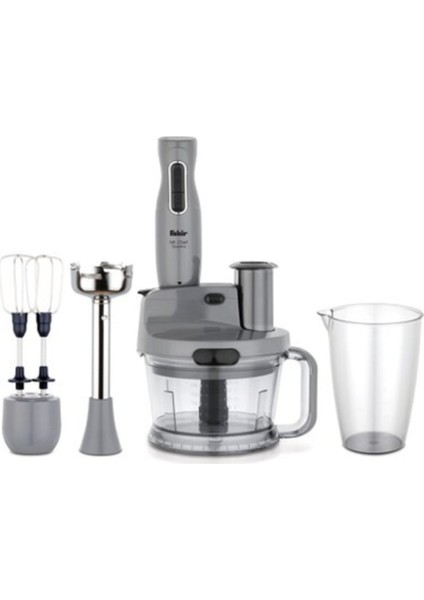 Gri Mr Chef Quadro Blender Seti Plastik 800 - 1200 Watt