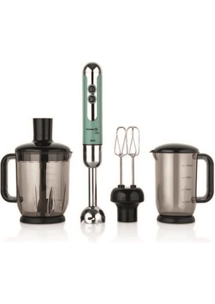 li Mia Mega Turkuaz/krom Blender Set A447-11 800 - 1200 Watt 1 - 2 L