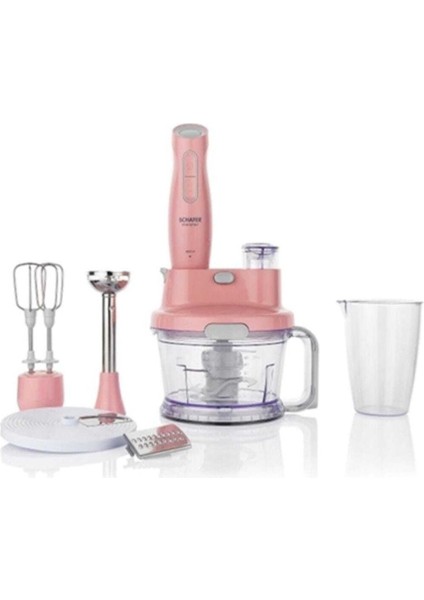 800 - 1200 Watt 17 Parça Meıster Multı Blender Seti Pembe Plastik Plastik Turbo  Pembe Resmi D