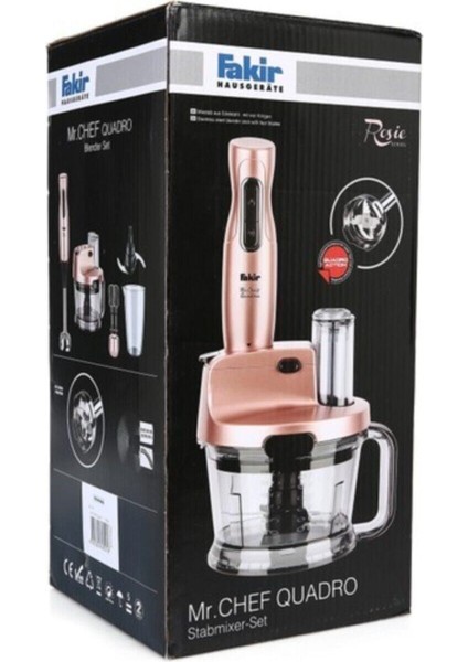 Plastik Mr.chef Quadro Rose 1000 W Blender Seti Plastik 800 - 1200 Watt C / F Pembe Resmi Dis fiyatları