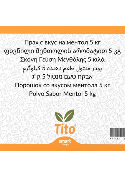 Toz Mentol Aroması 5 kg fiyatları