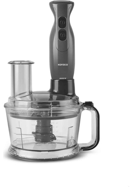 Plastik Pro Multimax 6 In 1 Multi Purpose Food Processor Space Gray 2 Kademeli Gri C / F 0,5 - 1,5