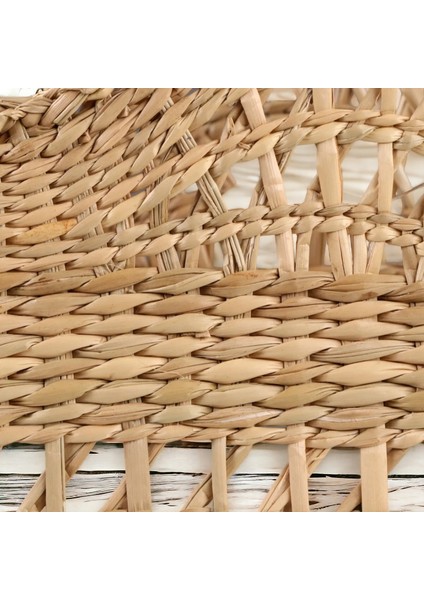 Doğal Deniz Sazı Çanta Delikli Askılı Bej Plaj Çantası Günlük Çanta Yüksek Kalite El Işçiliği Oceanpoint fırsatları