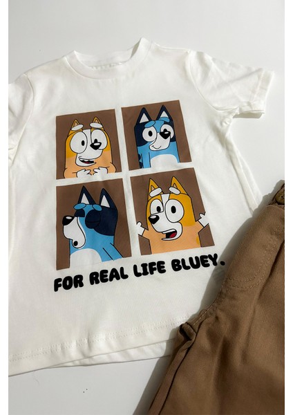 Sihirli Anılar Bluey Baskılı Erkek Bebek Şort Takımı fırsatları