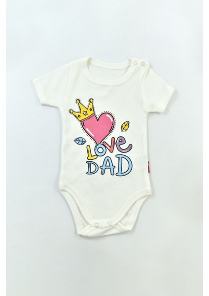 Love Dad Baskılı Kısakol Body