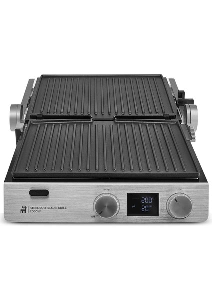 Yeşil Steel Pro Sear And Grill Inox Izgara ve Tost Makinesi Yanmaz Yapışmaz Döküm Plakalar Döküm 2 fiyatları