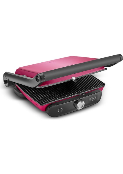 Bordo Gastro Grill Glass Premium 2400W Tost Makinesi Viva Magenta 6+ gr