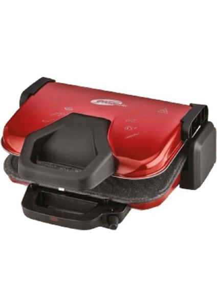 Beyaz GM-7448 Grante Kırmızı 1800 W Granit Tost Makinası