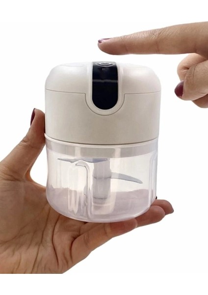 250-500 ml Şarjlı Mini El Rondosu Çelik Bıçaklı 300 ml Şarjlı Mini Rondo 220 - 240 V Plastik 1501 -