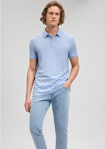 Lux Touch Mor Modal Polo TIŞÖRT066157-70827