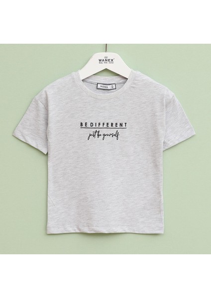 Erkek Çocuk Kısa Kollu Tişört - 1676722 - Melanj