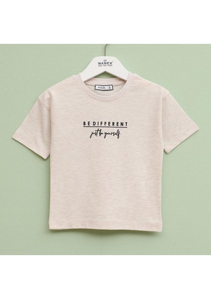 Erkek Çocuk Kısa Kollu Tişört - 1676772 - Stone Melanj