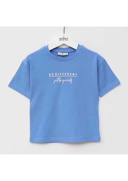 Erkek Çocuk Kısa Kollu Tişört - 1676737 - Mavi