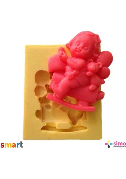 Silikon Sallanan Atta Kız Bebek Sabun ve Kokulu Taş Kalıbı