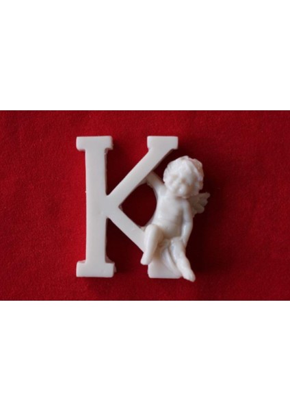 Silikon Melekli K Harfi Sabun ve Kokulu Taş Kalıbı