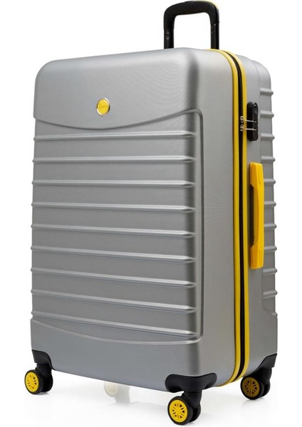 Büyük Boy Valiz 4x2 Teker Gri 1168